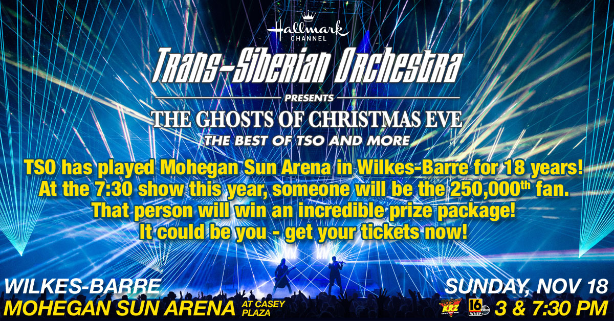 TransSiberian Orchestra to 250,000th fan to Mohegan Sun Arena