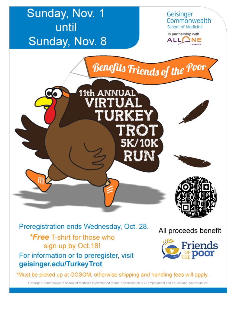 virtual turkey trot 2020 with shirt