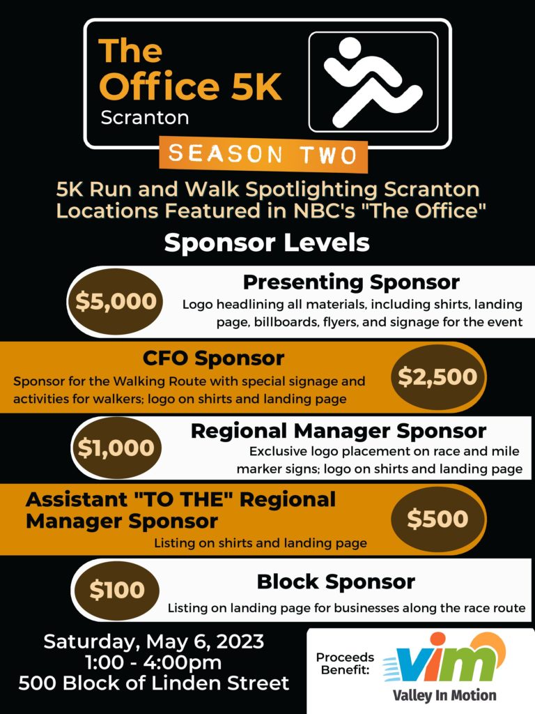 Valley In Motion Presents The Office 5K The Greater Scranton Chamber